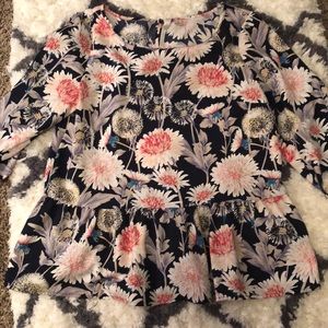Lauren Conrad floral peplum top